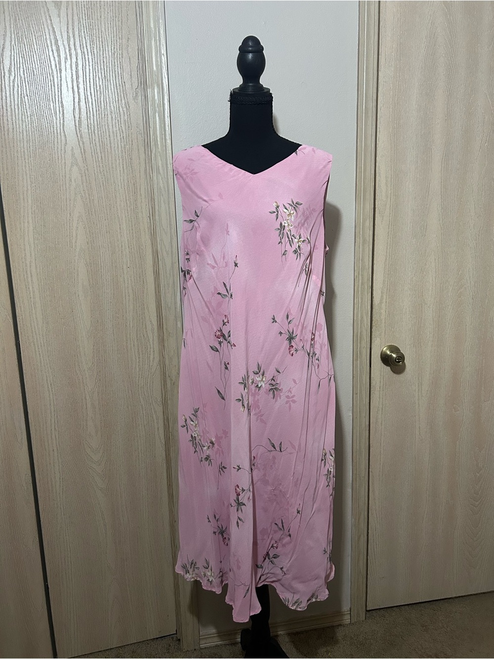 August Max Pink Floral Maxi Dress